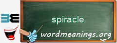 WordMeaning blackboard for spiracle